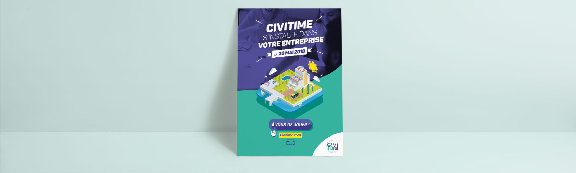 Visuel d’affiches pour la communication Civitime