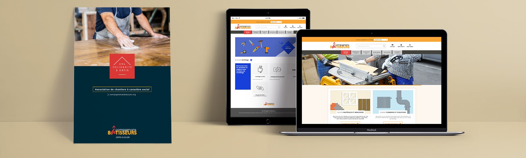 Charte graphique sur dépliant et site internet responsive